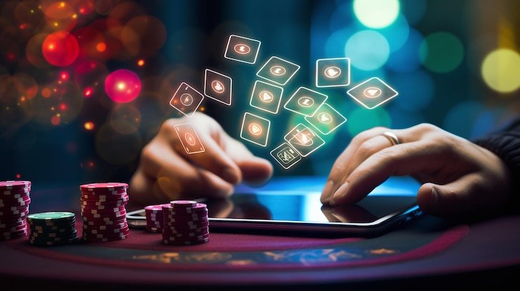 Pengguna membaca informasi VIP di ponsel